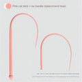 Blue simulated mouse tail cat toy with silicone tail and cat head design on 80cm wand