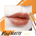 Fey Beauty moisturising lipstick bullet in Cameo Brown shade, 3.8g, non-fading and non-staining formula.