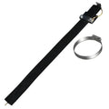 Black rubber car electrostatic grounding chain with copper wire, measuring 370mm in length.