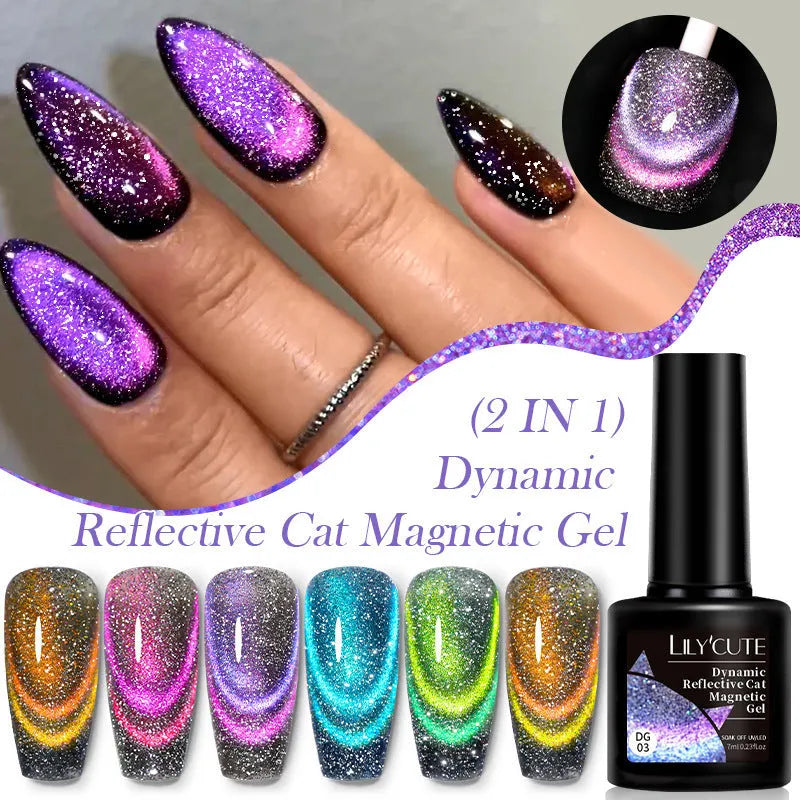 Diamond in the Debris Cat Eye Series UV gel nail polish bottle showing glitter and diamond fragment finish