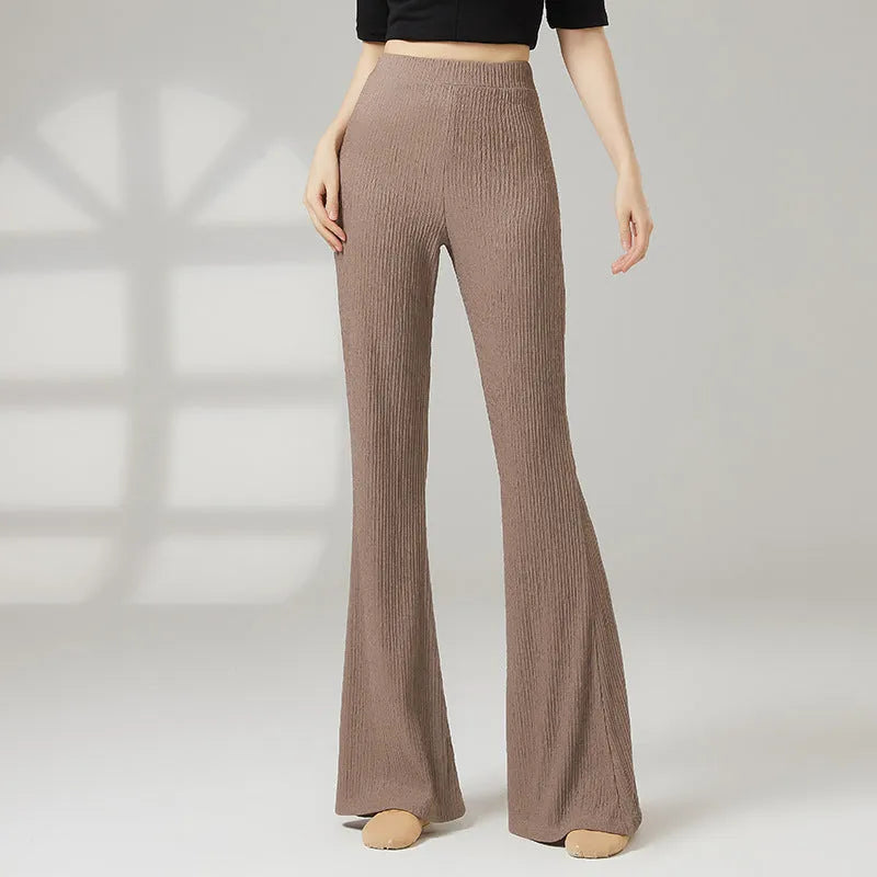 Women's classical dance practice pants in polyester fibre fabric available in five colours