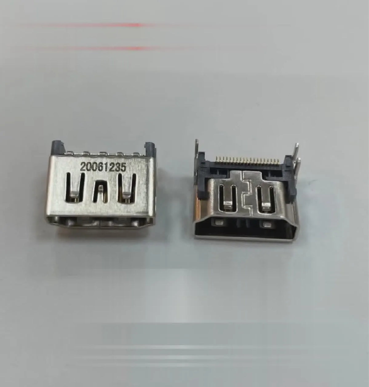 Silver HDMI interface socket for game machine accessories with metal construction