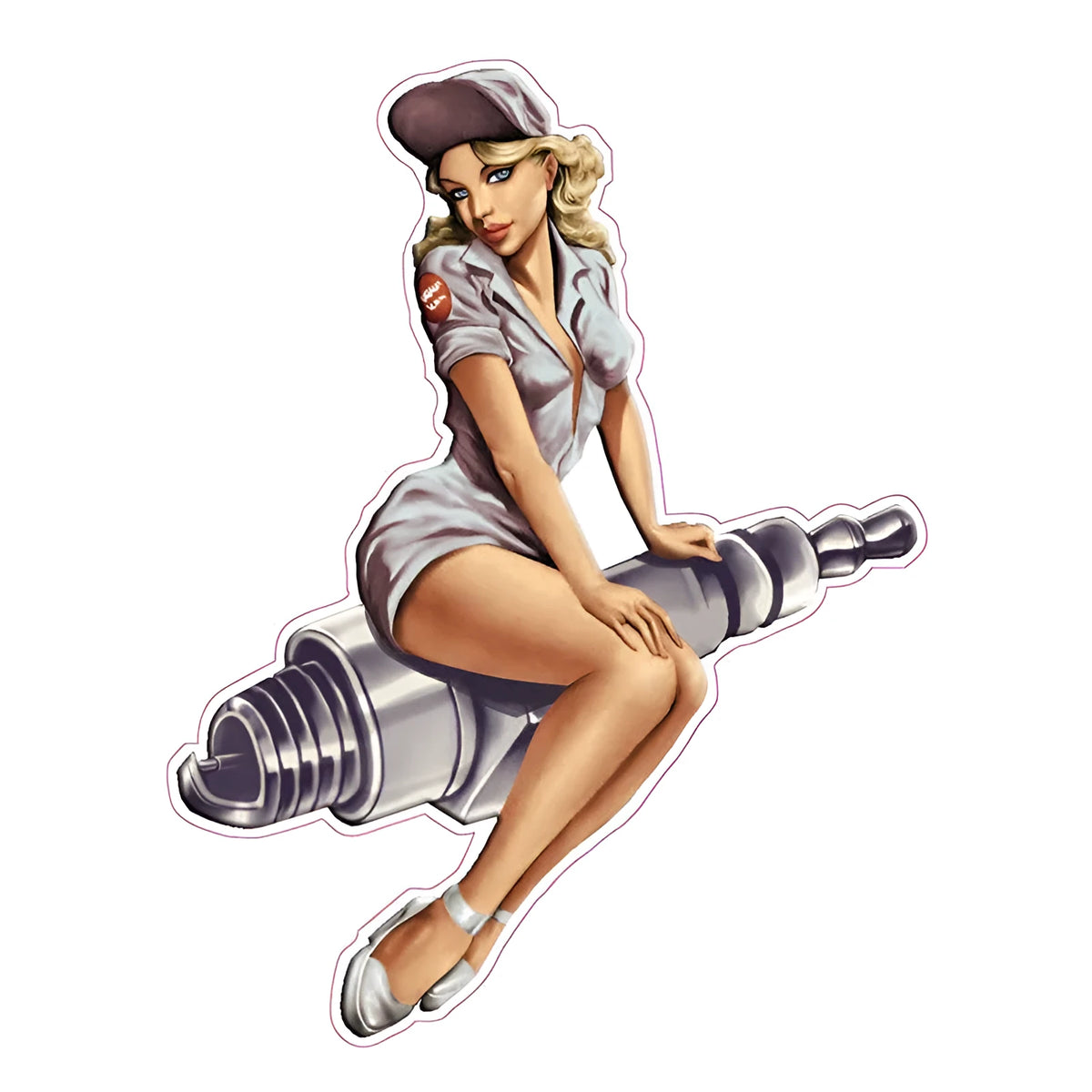 Anime girl waterproof PVC motorcycle sticker, 13x10cm car body decal with strong adhesion and reflective or non reflective option