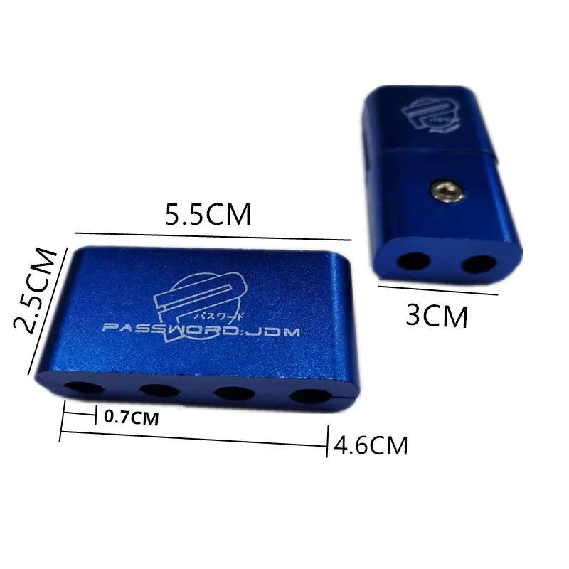 Three-piece car modification fastening clamp kit in multiple colour options