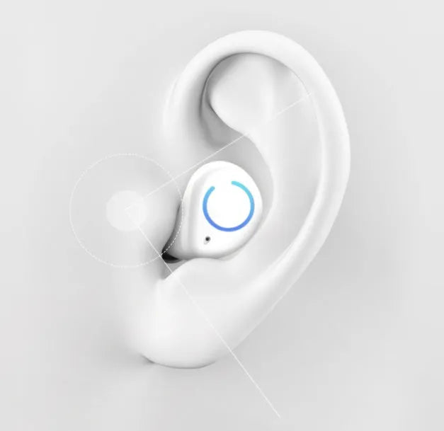 M18 true wireless in-ear Bluetooth headset in black and white colour options.
