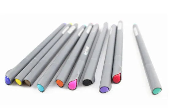 Set of 10 technical drawing pens with 0.38mm tips for architecture broadcasting mobile design work