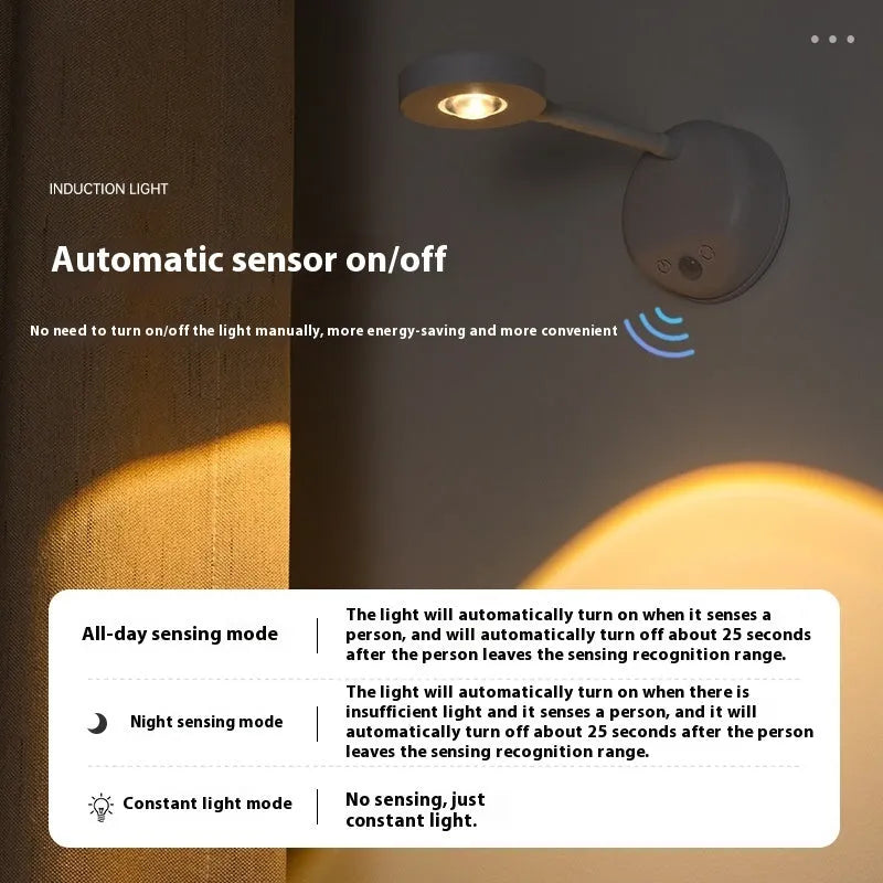 Geometric rechargeable wireless wall lamp in white colour with remote control