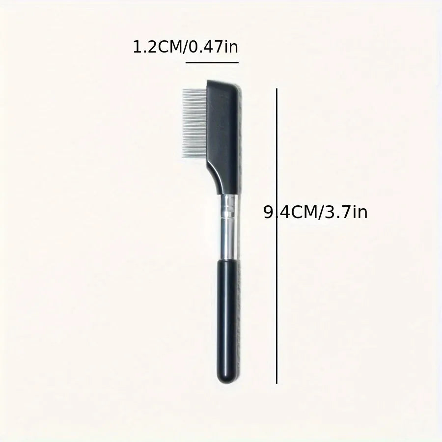 Black pet grooming brush with soft bristles for gentle eye area cleaning on dogs and cats