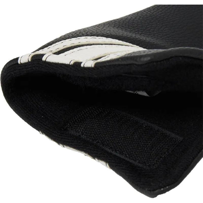 Black PU leather golf club head cover push rod case with sleeve for equipment protection