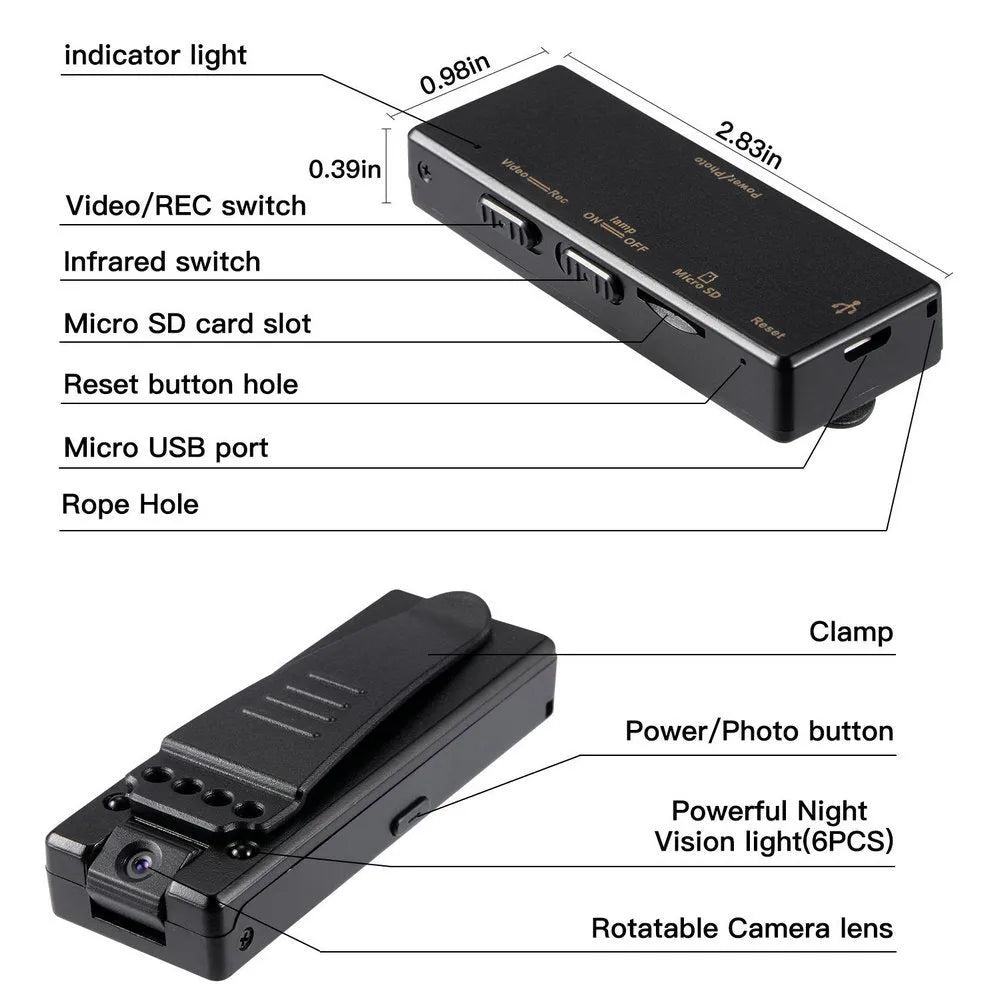 Black 1080p HD DV home camera with night vision on a flat surface.
