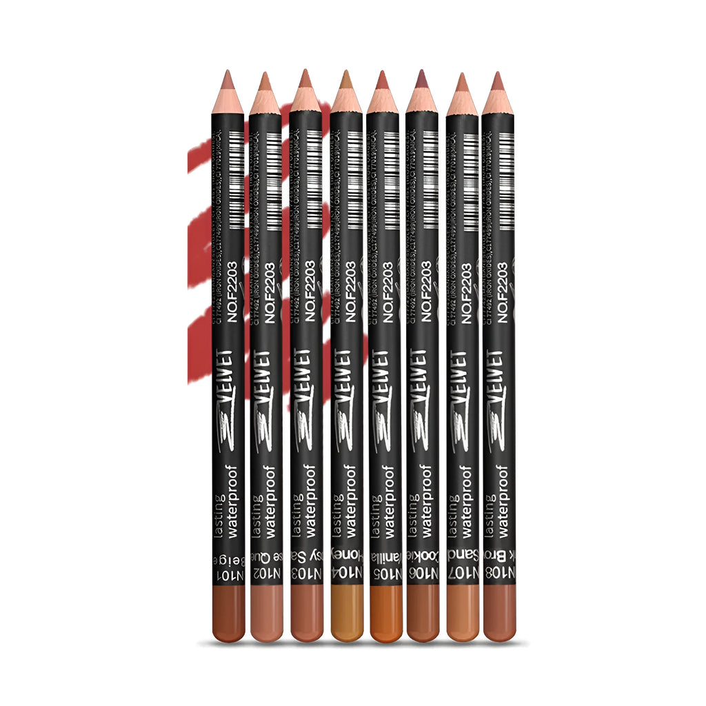 Standard wooden pencil matte lip liner in shade 205 from a range of 14 nude to brown colours.