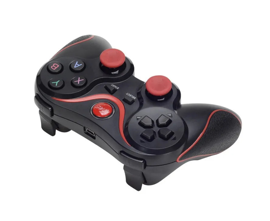 X3 Bluetooth wireless game controller for Android phones with attached mobile phone clip