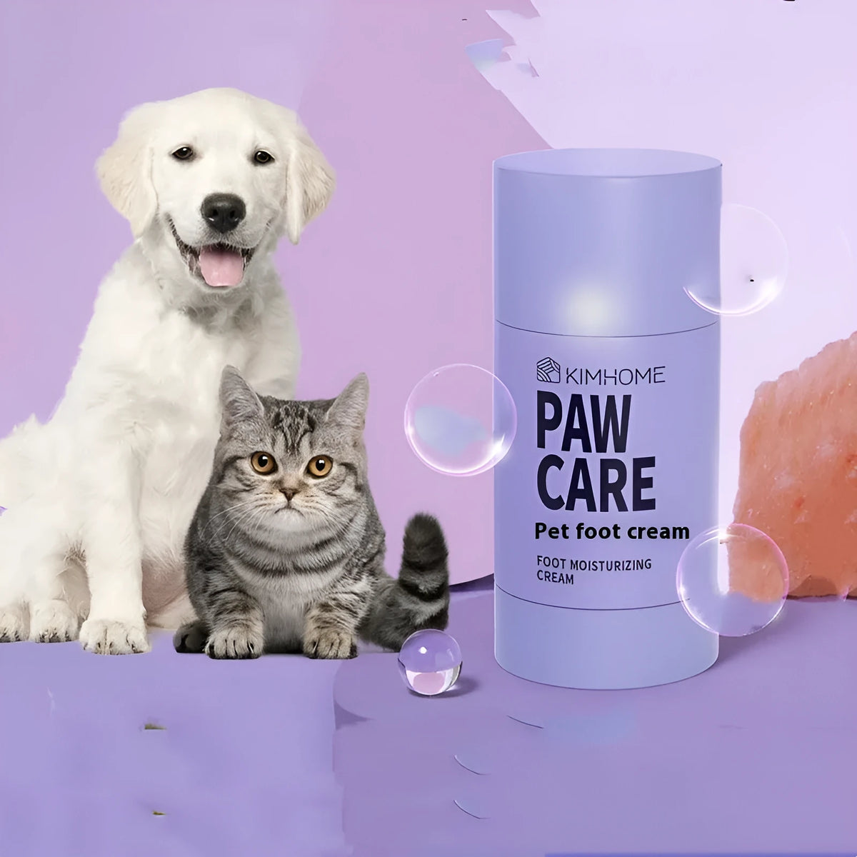 40g tub of pet foot cream with Brazil palm wax for cat and dog claw care