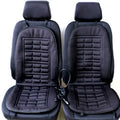 Black two seater heated seat cushion 128x49cm with adjustable 40-60C temperature for car office sofa bed