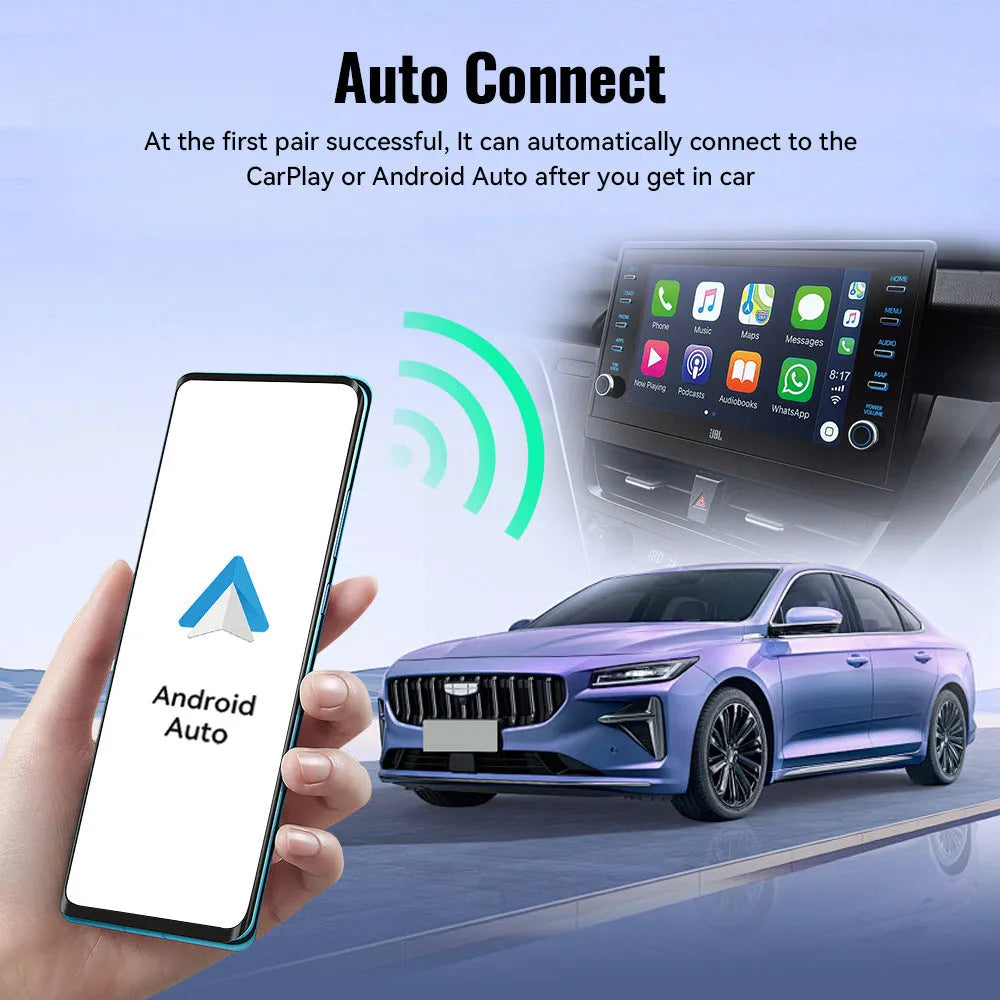 Mini black CarPlay USB interface adapter measuring 26×55×13 mm