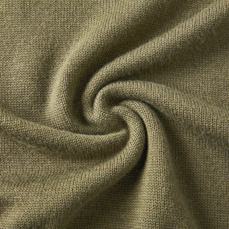 Men's slim fit long sleeve casual sweater in thickened wool fabric, shown in multiple colours.