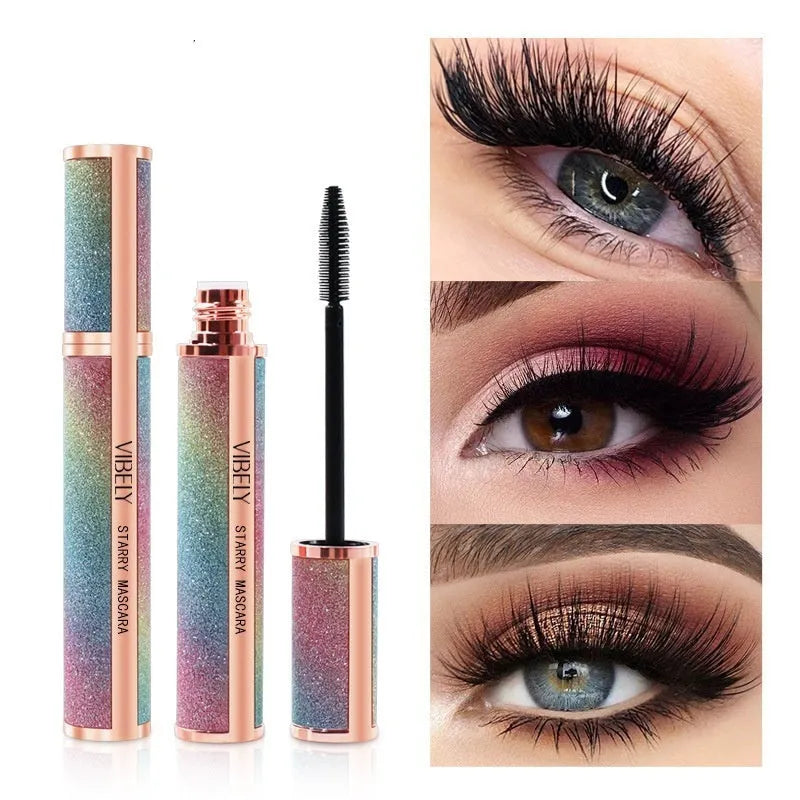 4D waterproof black mascara with long thick curling effect and smudge-resistant formula