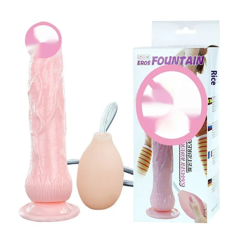 Strong suction cup female toy in flesh colour measuring 200mm by 40mm, made from TPR and ABS materials