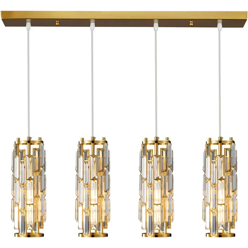 Single head industrial crystal LED droplight in black finish for restaurant aisle or bedside lighting.