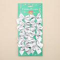 Red, gold, red gold, and silver 5 cm polyester Christmas decoration bows.