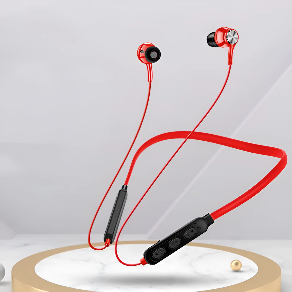 G03 neckband sports Bluetooth earphones showing neck hanging design and colour options