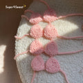 Cat wearing sweet style bikini costume set with bra top and underwear for Halloween dress up