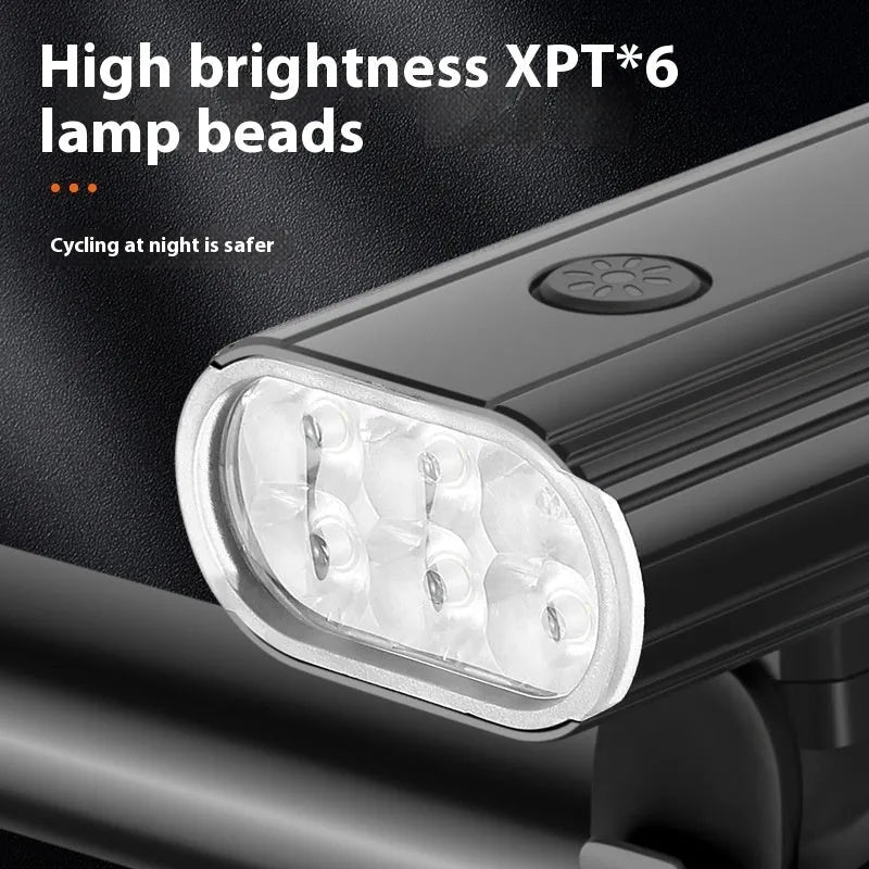 Aluminium alloy bicycle headlight with USB TYPE-C port and quick release mount