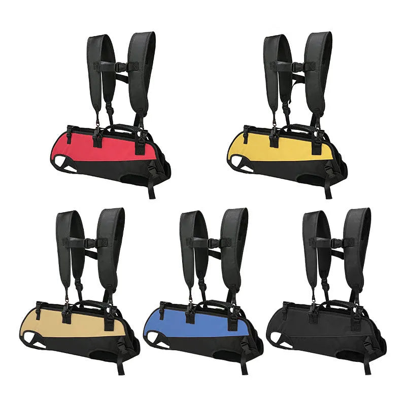Multifunctional airborne outdoor walking stretcher pet backpack in oxford cloth with 50-litre capacity