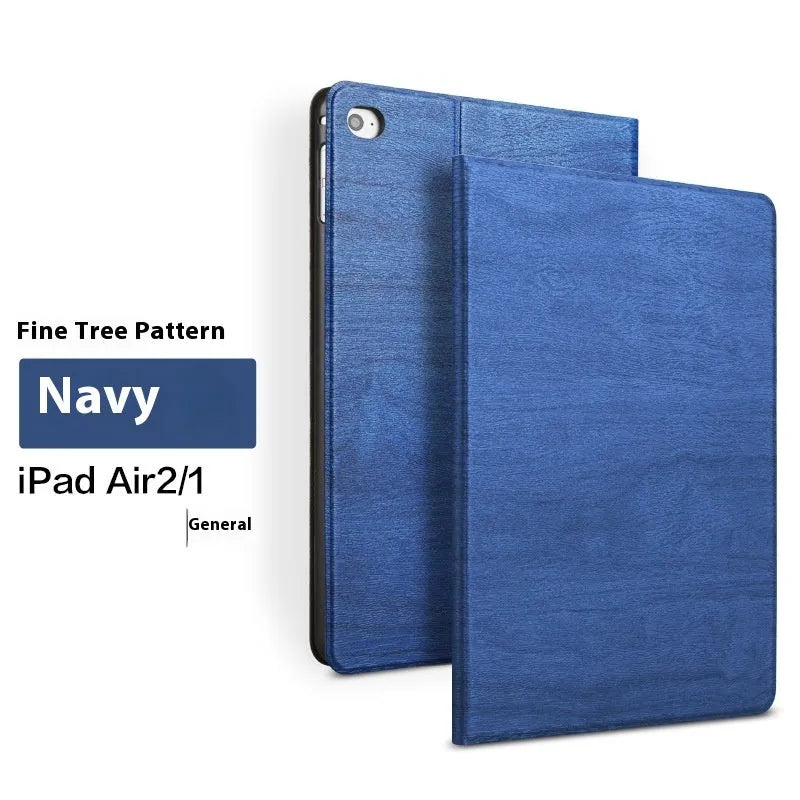 Universal sleep bracket protective cover for Apple iPad in imitation leather sapphire blue or black