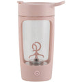Portable USB rechargeable juice blender in black, blue, pink, or white with 650ml cup and compact design.