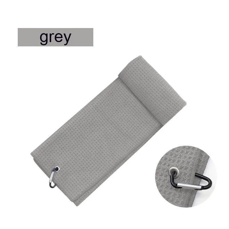 Waffle weave golf ball cleaning cloth towel in various colours with textured surface