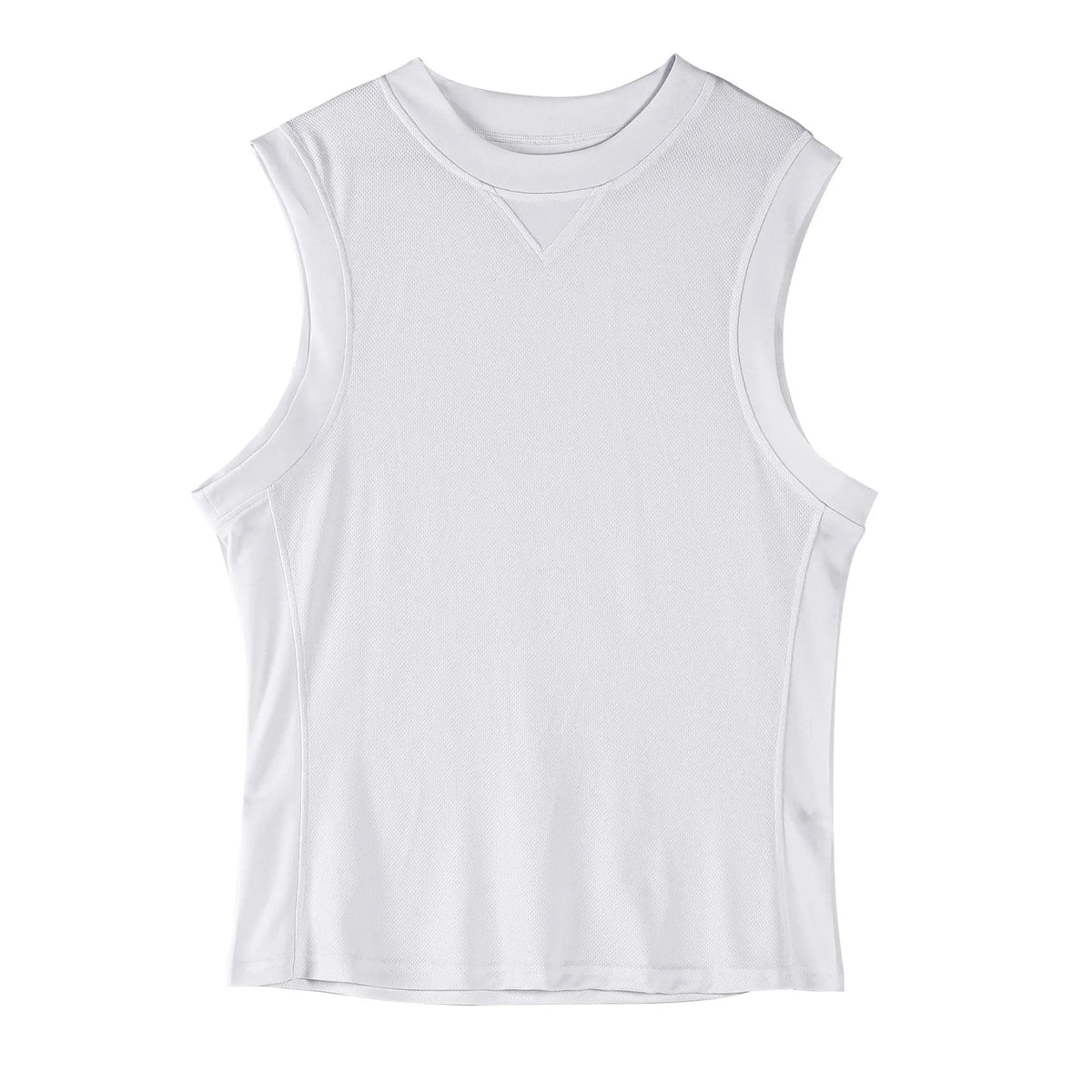 Men's loose fit summer sports vest in black chemical fibre blend fabric