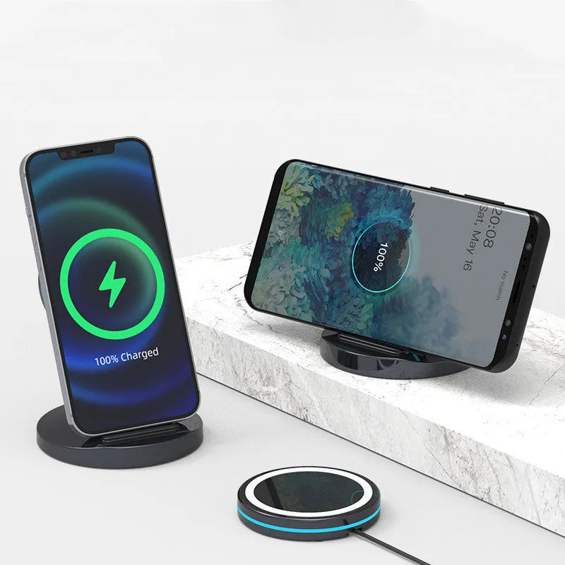Magsafe compatible 3-in-1 folding wireless charging stand for iPhone 12 with magnetic attachment