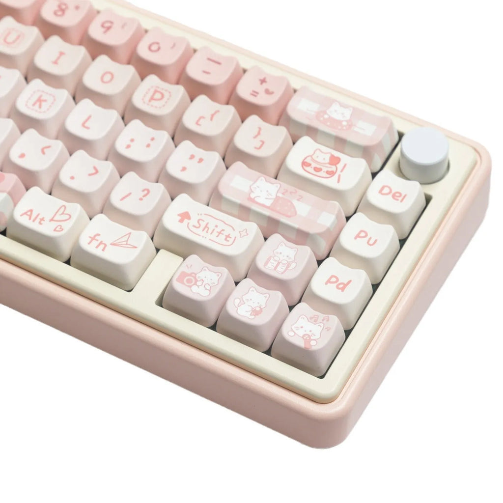 Full set of PBT sublimation key caps for mechanical keyboards showing over 98 keys with double-shot legends