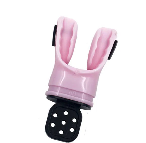 110mm long edible silicone diving mouthpiece in various colours including black, blue, green, pink, white, and yellow