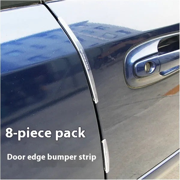 White plastic car door edge protection strip set for vehicle paint protection