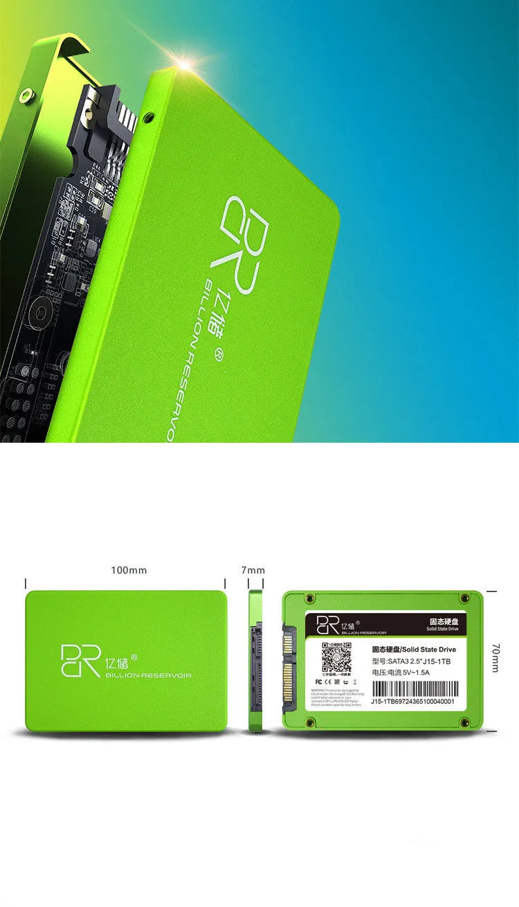 Black J11 2.5-inch SATA III Solid State Drive for desktop and laptop storage upgrades.