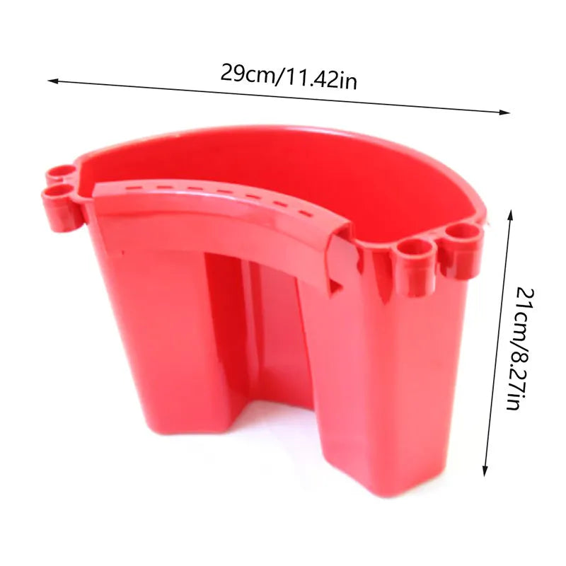 PP plastic car wash bucket available in black, red, blue and pink colour options
