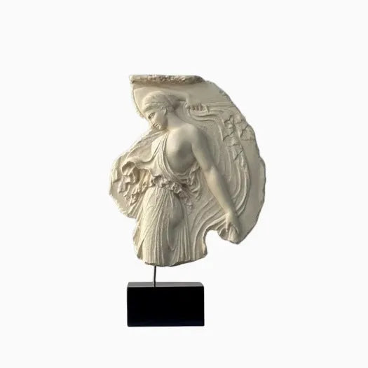 Wine Goddess themed modern European resin sculpture ornament, 35cm tall.