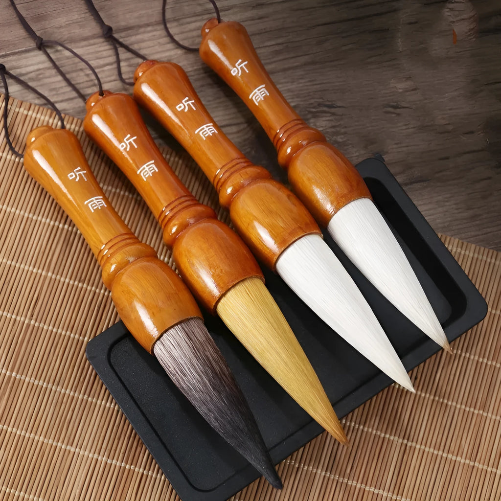 Large traditional Chinese painting brush with sheep and wolf hair bristles for calligraphy and ink wash painting