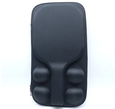 Black EVA pickleball bag with dual shoulder straps showing 45x25x8cm dimensions