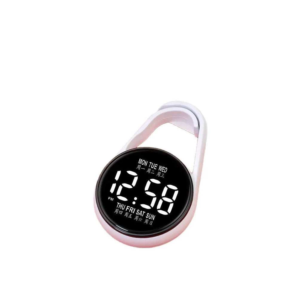 Simple LED luminous electronic watch with a plastic strap and digital display in one of ten available colours.
