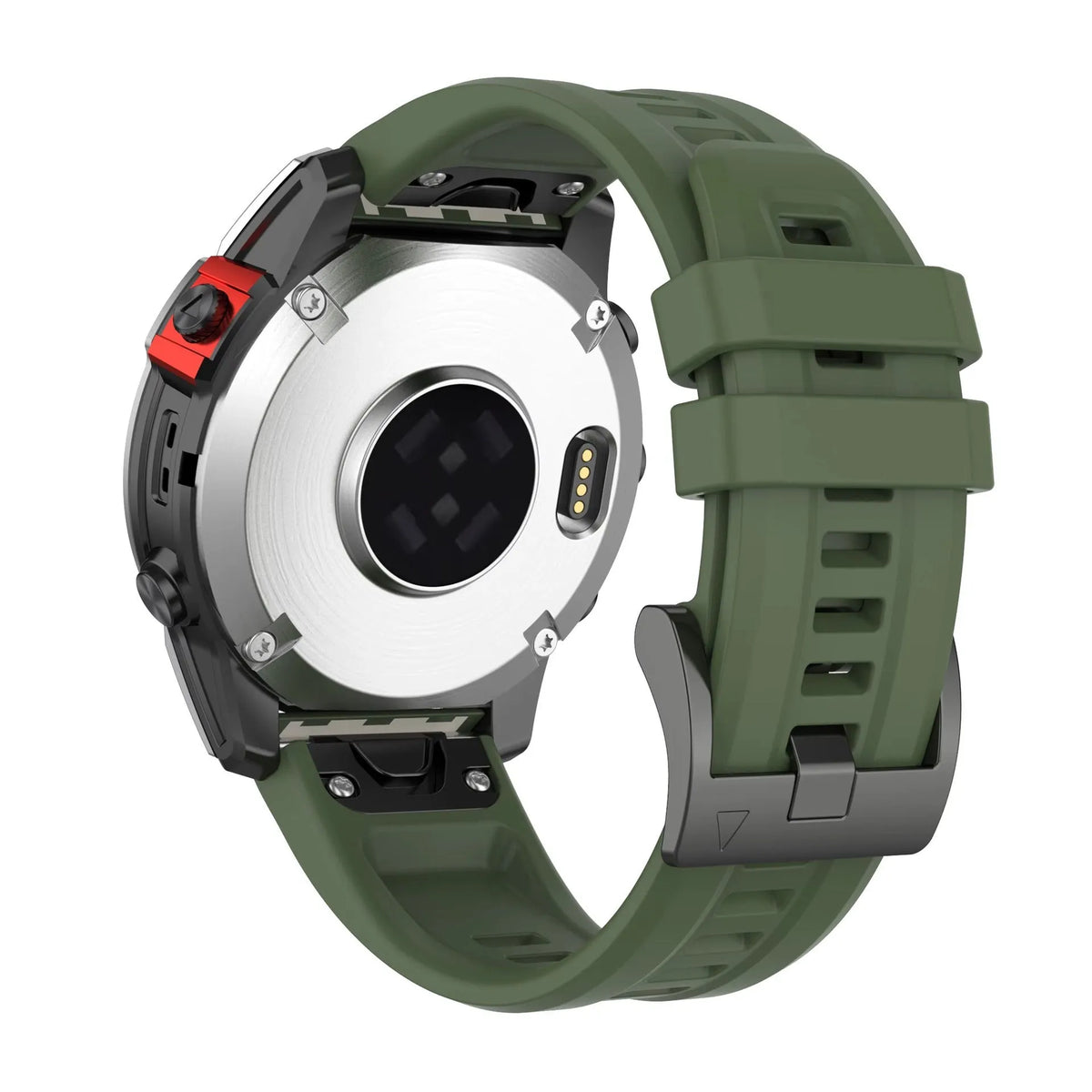 Jiaming Fenix7 quick release silicone watch strap in multiple colours showing 20mm, 22mm, and 26mm width options