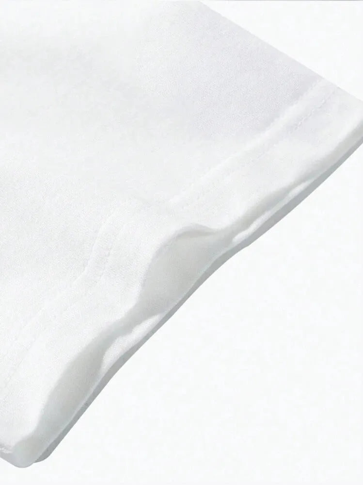 Men's solid colour pure cotton short sleeve t-shirt in Japanese retro style