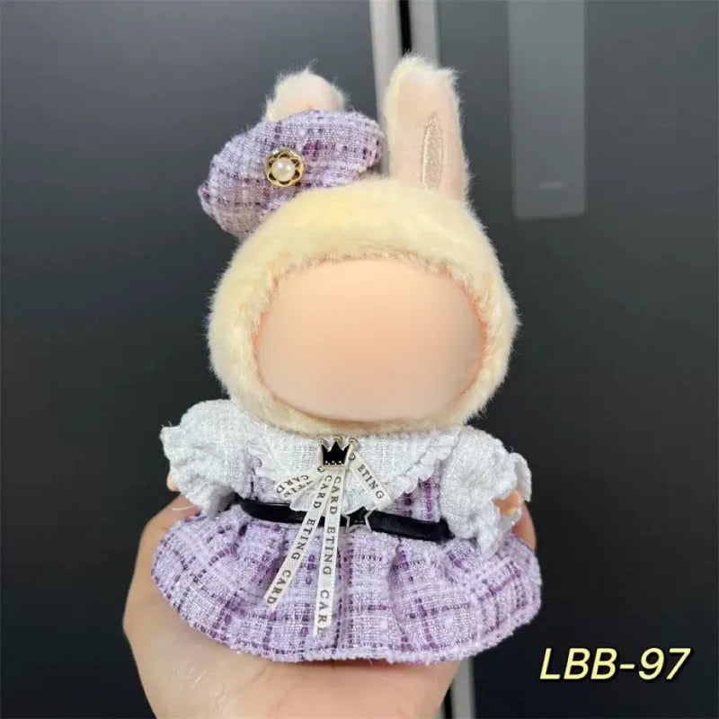 Plastic doll clothes for 17cm vinyl figurines in LBB series styles