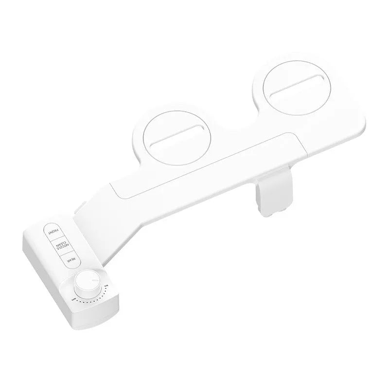 Pure white button wash butt-lifting tool with split detachable design and removable cleaning nozzle