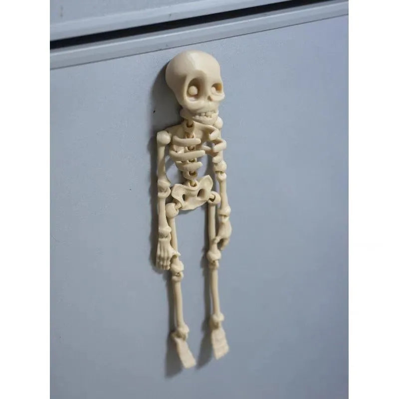 3D printed PLA skull refrigerator magnet ornament in modern art style with Halloween decoration