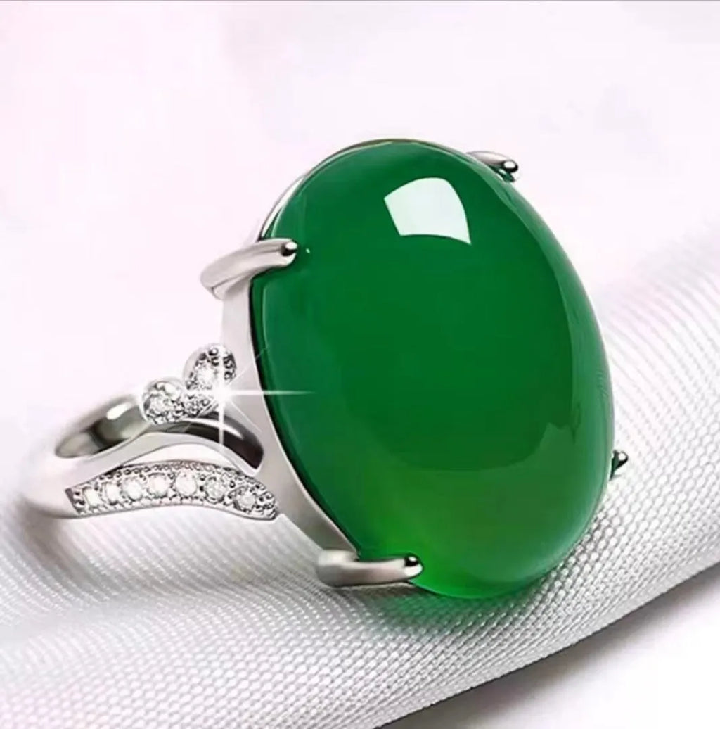 Geometric natural sapphire ring with adjustable opening in black, blue, green, red or yellow
