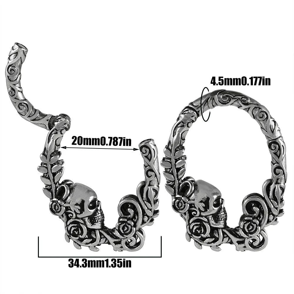 Stainless steel totem pattern fashion earrings with electroplated finish in various style options