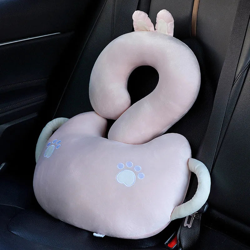 65cm square cartoon animal cushion pillow showing capybara, dinosaur, rabbit and cat design options